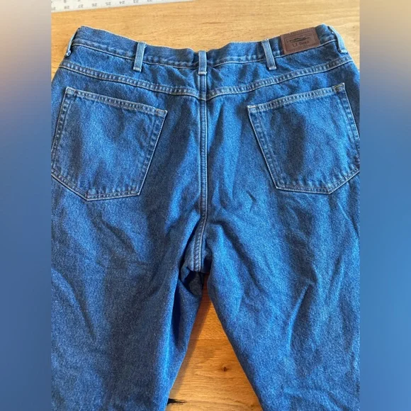 LL Bean‎ Fleece Lined Relaxed Fit Men's Blue Jeans Straight Leg 40x30” Preowned - Picture 8 of 8